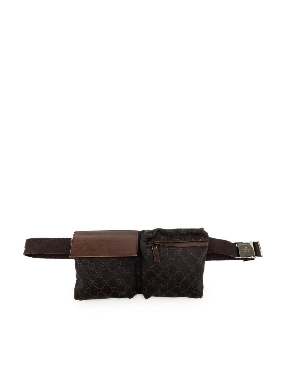Gucci Gg Canvas Double Pocket Belt Bag #362609G45B